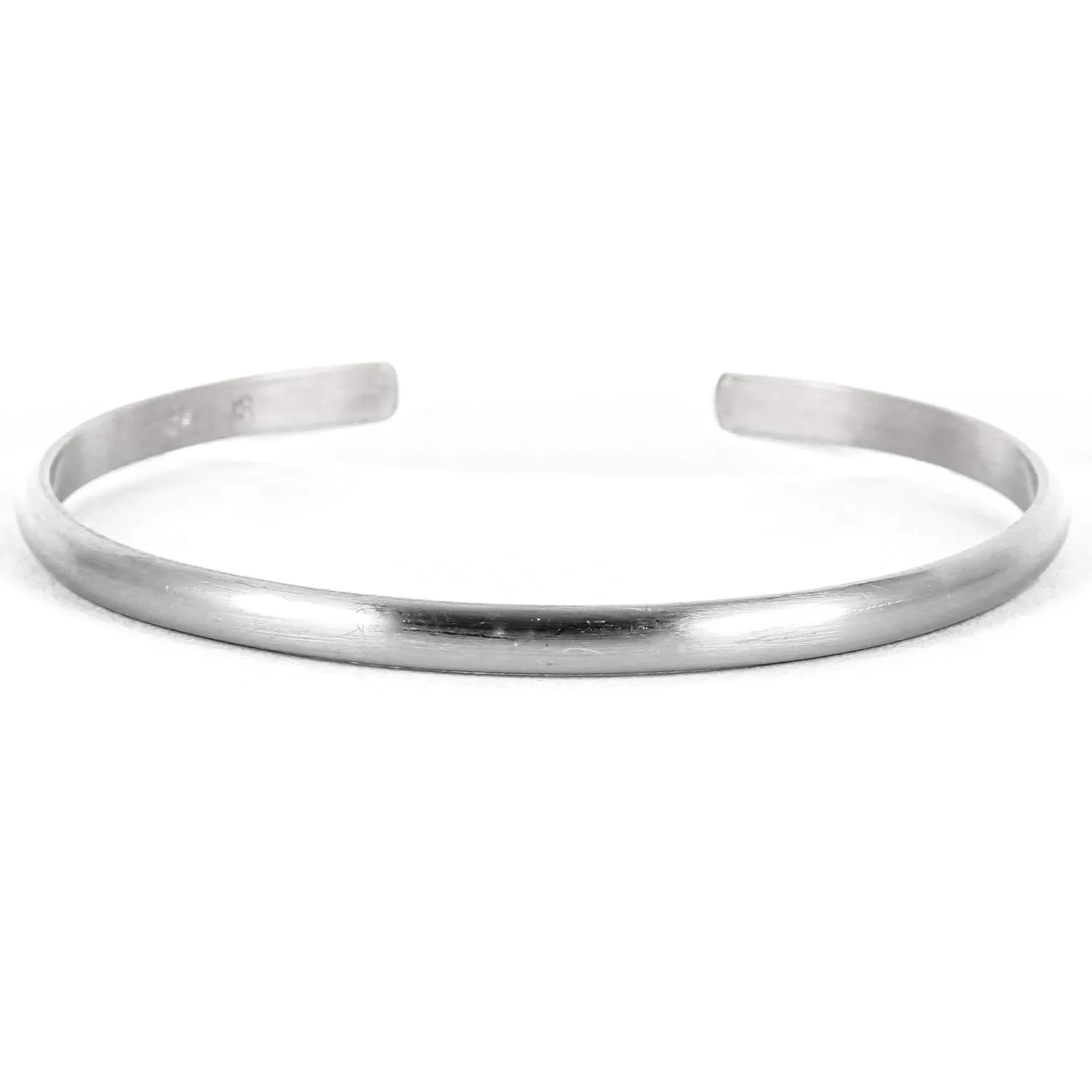 Wide Matte Cuff Bracelet; Elegant Solid Sterling Silver Bangle with Brushed Satin Texture; Women's Stacking Cuff by Lotus Stone Jewelry (Small, Sterling Silver)
