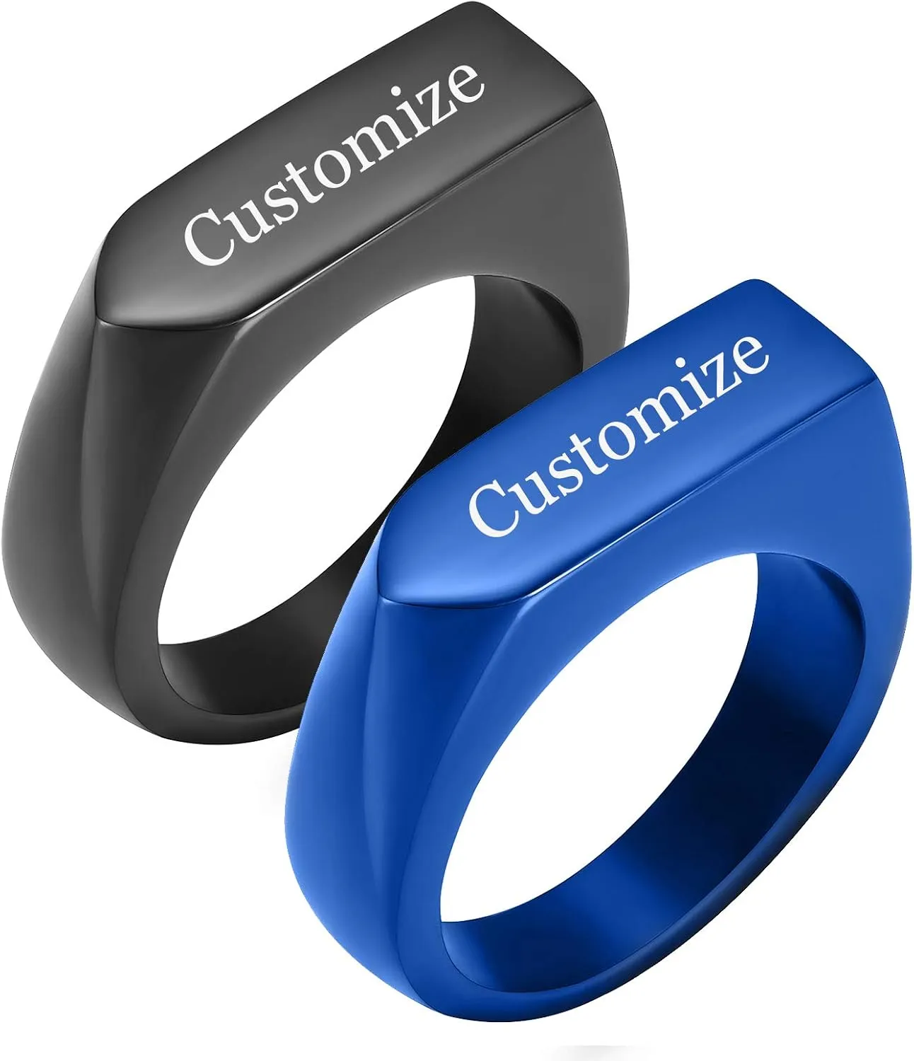 XSMZB Cremation Rings for Ashes Simple Square Band Ring Keepsake Arrow Band Finger Ring Holder Ashes for Pet Human Memorial Urn Ring for Men Women