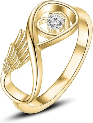 XSMZB Infinity Urn Ring for Ashes Stainless Steel Cremation Jewelry Memorial Finger Rings Human Pet Ash Holder Keepsake Gift for Women Girl