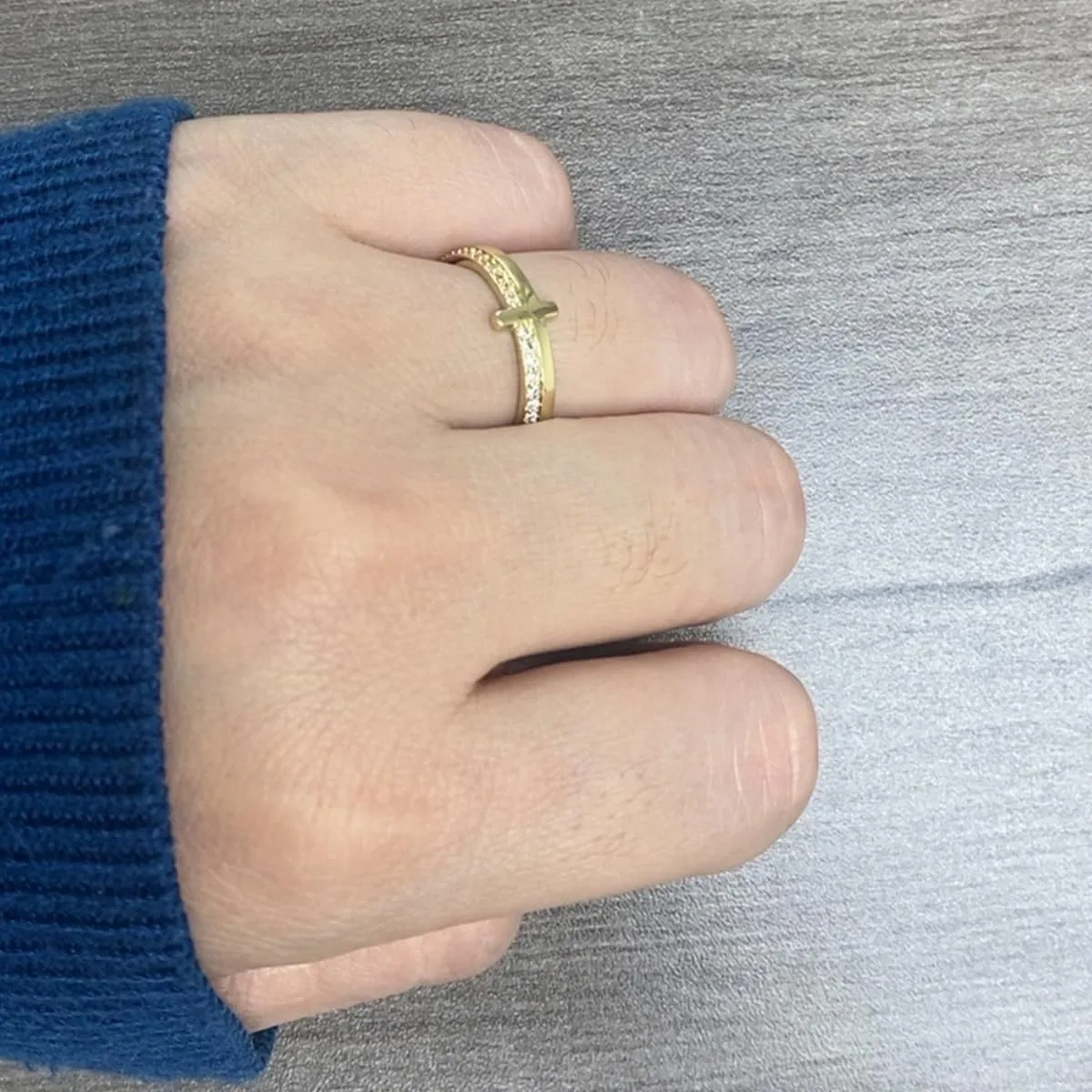 Zirconia Cross Ring for Women Daughter Granddaughter Religious Ring My Daughter Granddaughter Cross Ring Baptism Ring Gift From Mom Dad Grandma Grandpa