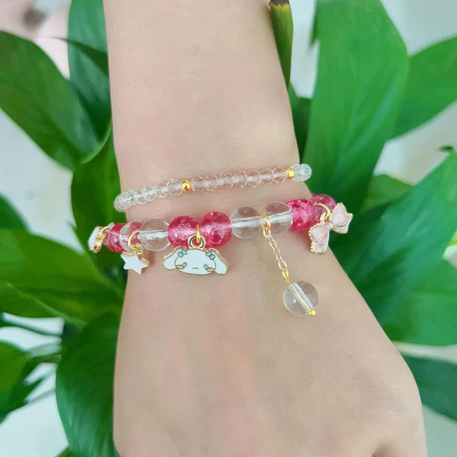 ZMANYIJEW Crystal Bead Bracelet for Women, Cute Matching Beaded Bracelets for Best Friend