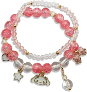 ZMANYIJEW Crystal Bead Bracelet for Women, Cute Matching Beaded Bracelets for Best Friend