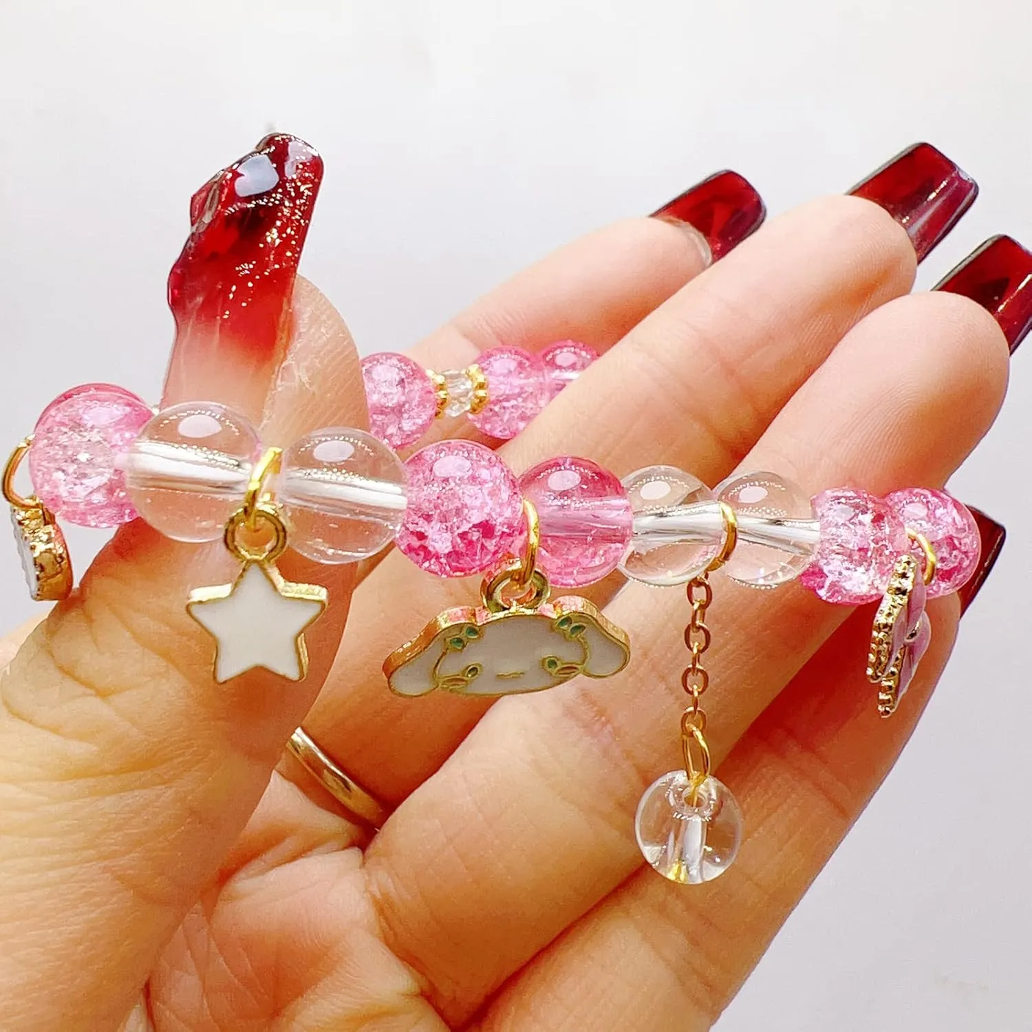 ZMANYIJEW Crystal Bead Bracelet for Women, Cute Matching Beaded Bracelets for Best Friend