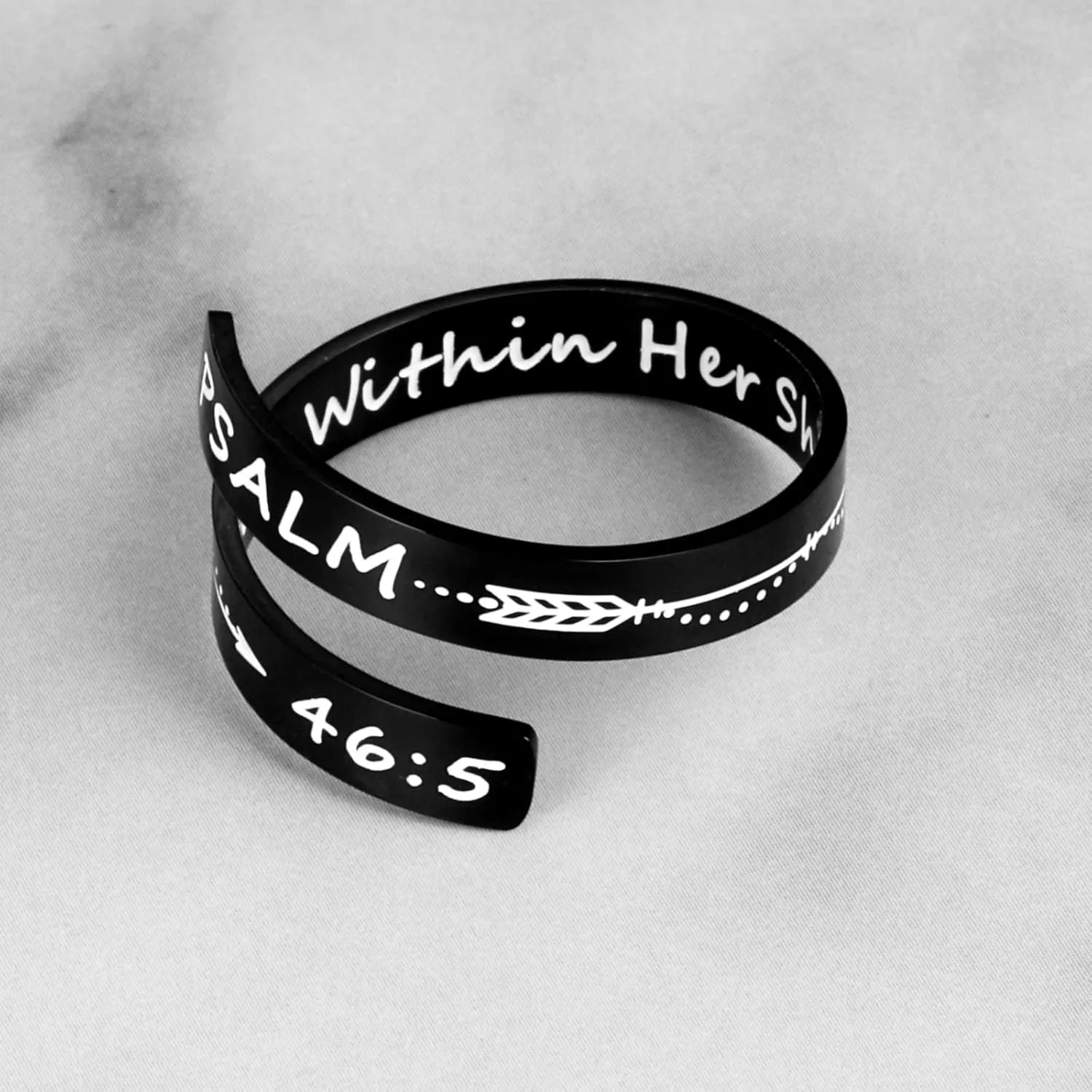 ZRAY Silver Keep Going Ring Inspirational Jewelry Stainless Steel Engraving Size Adjustable Personality Encouragement Gift for Women Teens Girls