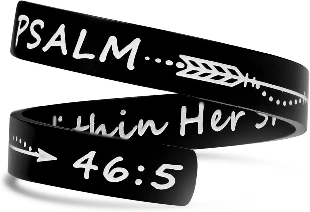 ZRAY Silver Keep Going Ring Inspirational Jewelry Stainless Steel Engraving Size Adjustable Personality Encouragement Gift for Women Teens Girls